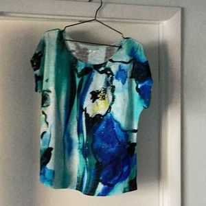 Beaded cap sleeve Top